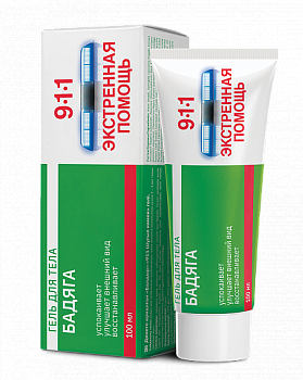 911 Бадяга, гель от синяков и ушибов 100 мл 