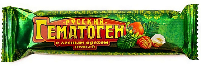 Гематоген Русский Новый с лесным орехом, 40 г
