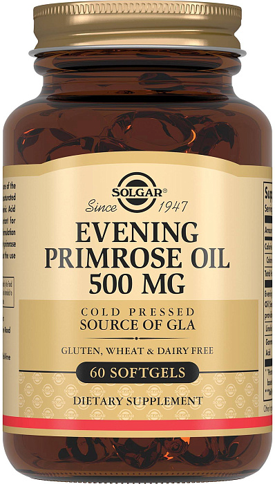 Солгар Масло примулы вечерней, капсулы 500 мг, 60 шт.