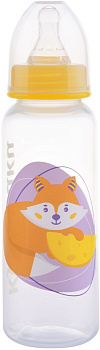 Бутылочка Курносики с силиконовой соской 0+, 250 мл