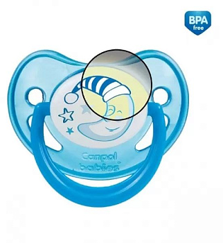 Canpol Пустышка анатомическая, силиконовая, Night Dreams, 1 шт., 0-6 месяцев, 22/500