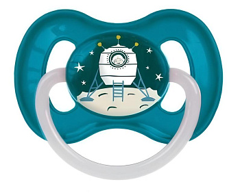 Пустышка латексная круглая Space 0-6 (23/221), 1 шт.