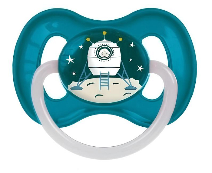 Пустышка латексная круглая Space 0-6 (23/221), 1 шт.