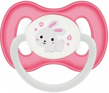 Bunny&company, пустышка симметричная силиконовая (0-6, розовый), 1 шт.