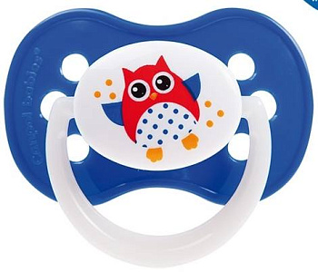 Canpol Пустышка симметричная, силиконовая, Owl, 1 шт., 6-18 месяцев