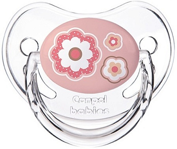 Newborn baby, пустышка симметричная силиконовая, 6-18 (розовый)