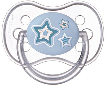 Newborn baby, пустышка симметричная силиконовая (6-18 месяцев, голубой)
