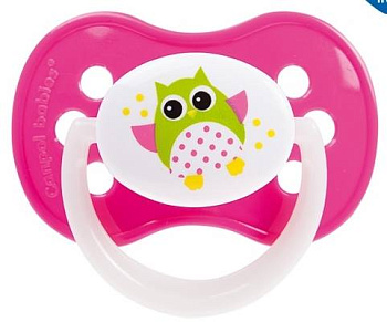 Пустышка симметричная силиконовая Owl / Сова  (0-6 месяцев)