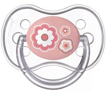 Пустышка симметричная силиконовая, 0-6 Newborn baby (розовый)