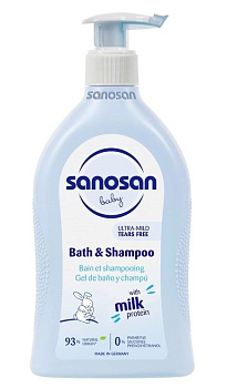 Sanosan Baby Средство для купания и шампунь, 500 мл