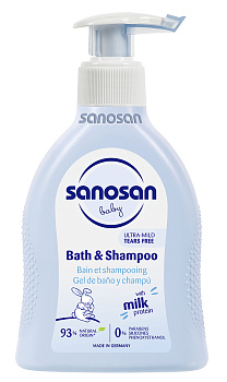 Sanosan Baby Средство для купания и шампунь, 200 мл