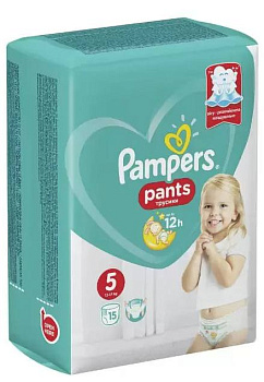 Памперс Пэнтс Джуниор, подгузники-трусики (12-17 кг), 15 шт.
