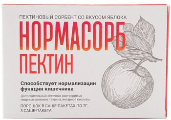 Нормасорб, пектиновый комплекс Яблоко, саше, 3 шт.
