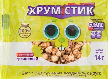 Хрумстик, батончик на фруктозе гречневый, 14 г