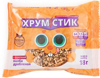 Хрумстик, батончик на фруктозе (полба дробленная), 18 г