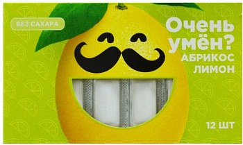 Резинка жевательная без сахара (абрикос/лимон), 12 шт.