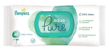 Салфетки детские влажные Памперс Aqua Pure, 48 шт.