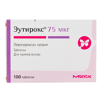 Эутирокс, таблетки 0,075 мг, 100 шт. 