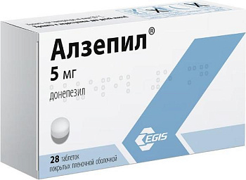 Алзепил таблетки, покрытые пленочной оболочкой 5 мг, 28 шт. 