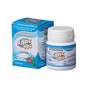 Бронхонал Эдас-904, для лечения бронхитов, гранулы гомеопатические, 20 г 