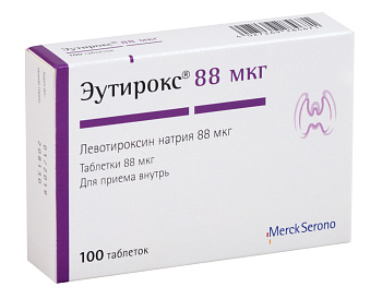 Эутирокс, таблетки 0,088 мг, 100 шт. 