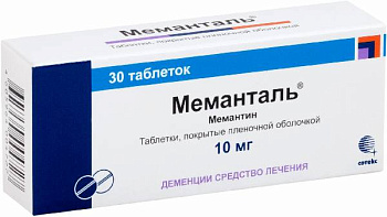 Меманталь таблетки, покрытые пленочной оболочкой 10 мг, 30 шт. 