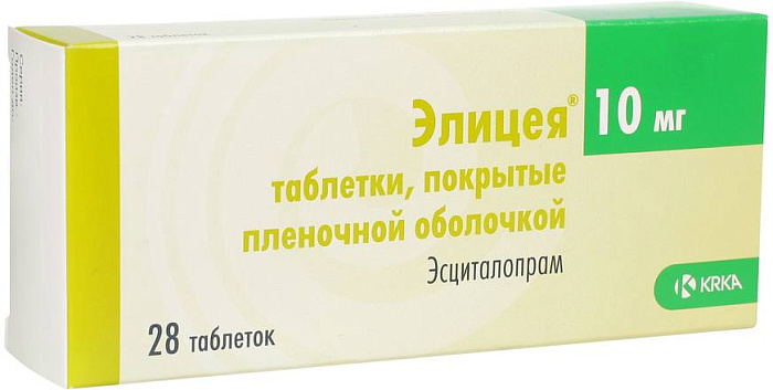 Элицея таблетки, покрытые пленочной оболочкой 10 мг, 28 шт. 