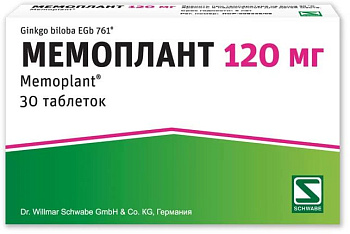 Мемоплант таблетки, покрытые пленочной оболочкой 120 мг, 30 шт. 