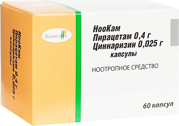 НооКам, капсулы 400 мг+25 мг, 60 шт. 