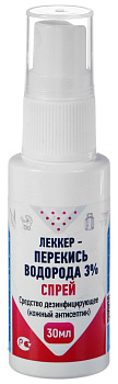 Перекись водорода-Леккер, спрей 3%, 30 мл 