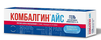 Комбалгин Айс, гель 5%+3%, 50 г 