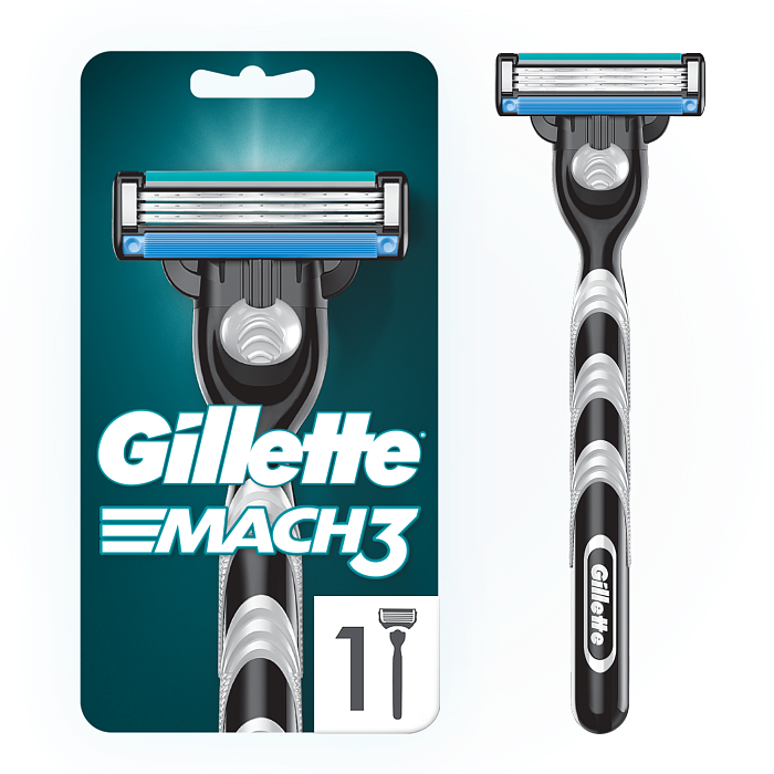 Gillette Mach3 Бритва безопасная, со сменной кассетой, 1  шт.