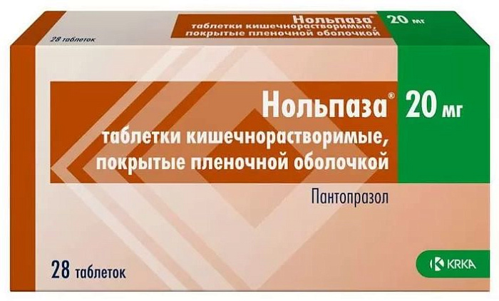 Фото Нольпаза, таблетки покрыт. плен. об. кишечнорастворимые 20 мг, 28 шт. Нольпаза, таблетки покрыт. плен. об. кишечнорастворимые 20 мг, 28 шт.