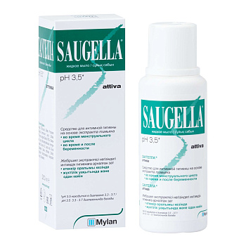 Саугелла Аттива, мыло жидкое для интимной гигиены, 250 мл
