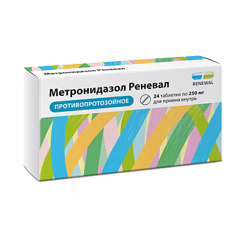 Метронидазол Реневал, таблетки 250 мг, 24 шт.  