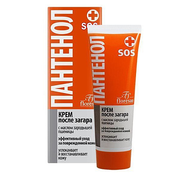 Флоресан Пантенол, крем после загара SOS ,туба 75 мл