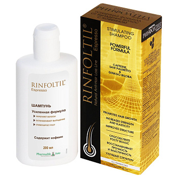 Ринфолтил Усиленная Формула от выпадения волос с кофеином, шампунь, 200 мл