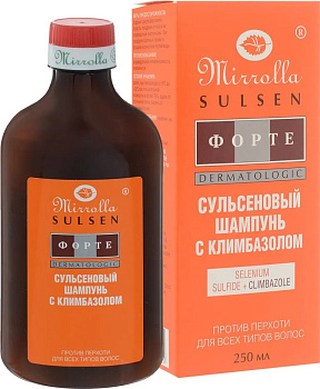 Мирролла Сульсен форте, шампунь против перхоти (с климбазолом) 250 мл, 1 шт.