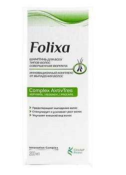 Folixa, шампунь для всех типов волос 200 мл