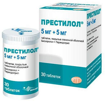 Престилол, таблетки покрытые пленочной оболочкой 5 мг+5 мг, 30 шт. 