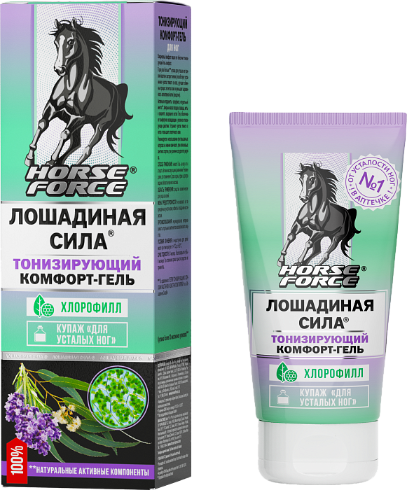 Лошадиная сила, комфорт-гель для ног тонизирующий, 125 мл
