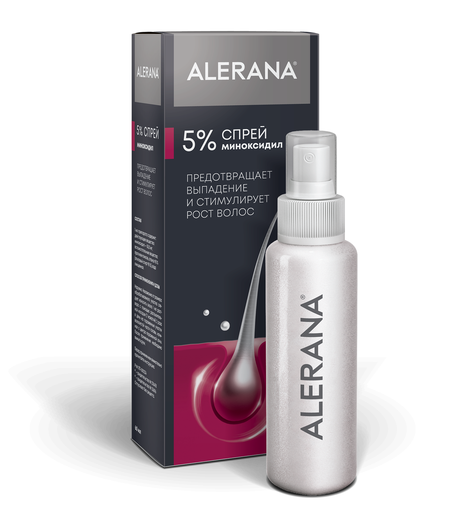 Алерана, спрей 5% 60 мл, 1 шт.