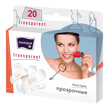 Пластырь Matopat Transparent, 20 шт.