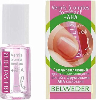 Бельведер, лак для расслаивающихся ногтей с фруктовыми кислотами, флакон 8 мл