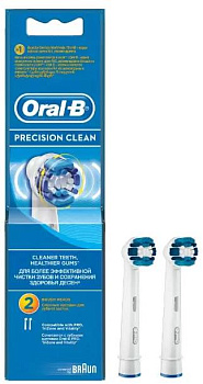 ORAL-B, насадки для электрических зубных щеток PrecisionClean EB20, 2 шт.