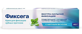 Фиксега, крем для протезов Мятный, 40 мл