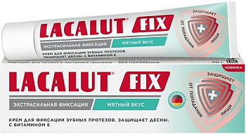 Лакалют Fix, крем для фиксации протезов (мятный вкус), 40 г