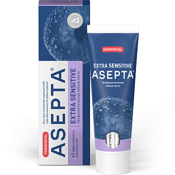 Асепта Экстра Сенситив, профилактическая зубная паста, 75 мл