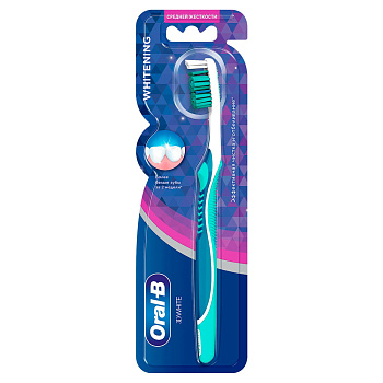 Oral-B 3D White Whitening, зубная щетка, средняя жесткость