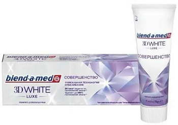 Blend-a-med зубная паста 3d white luxe, совершенство, 75 мл.